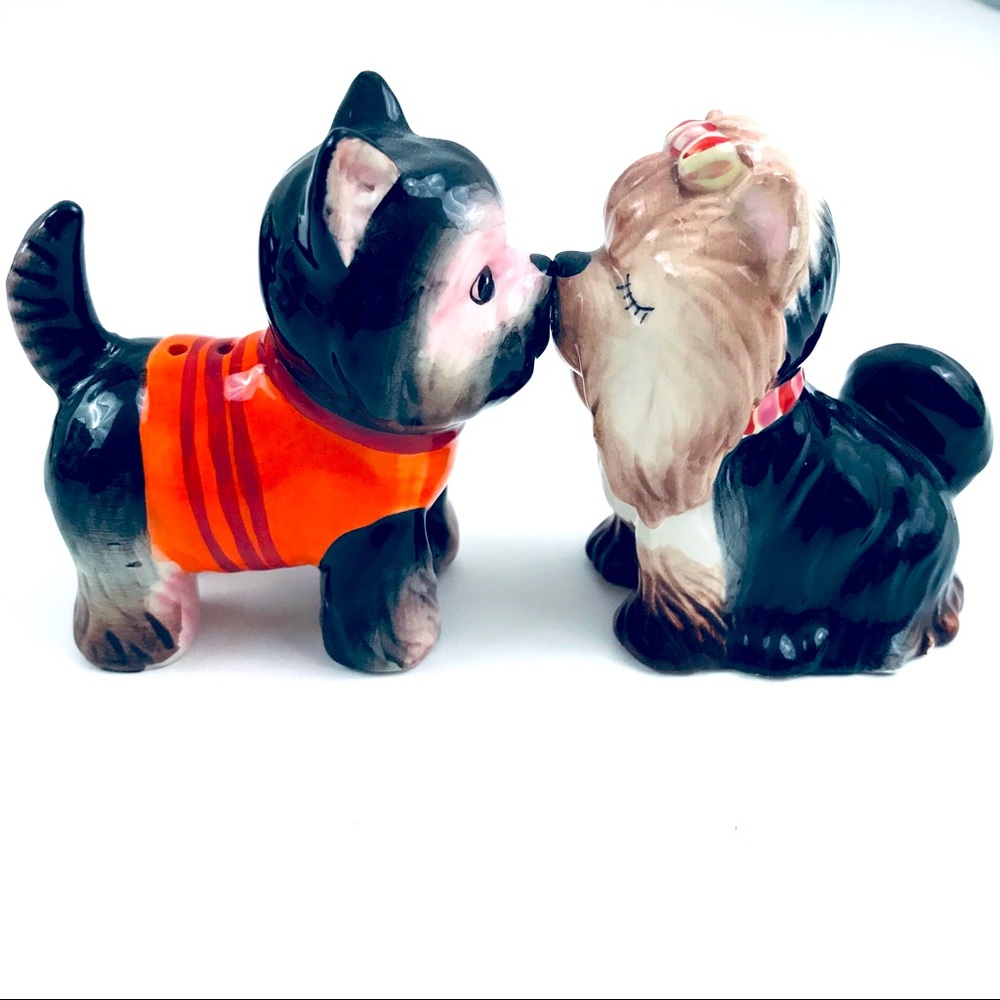 Yorkie “Mwah!” Ceramic Salt and Pepper Set